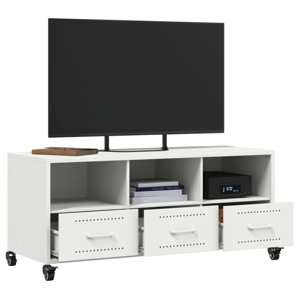 fehér acél TV-szekrény 100,5 x 39 x 43,5 cm