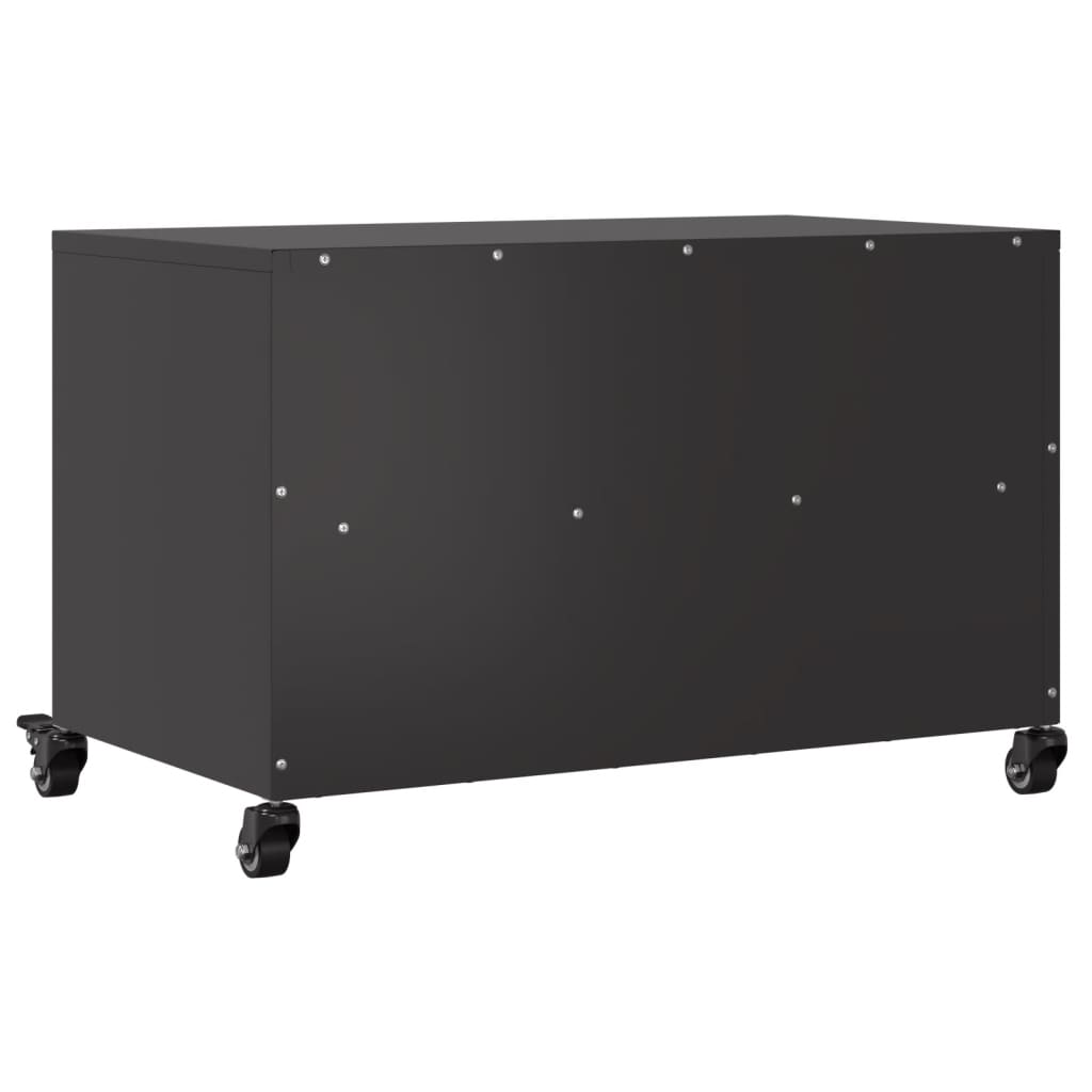 fekete acél TV-szekrény 68 x 39 x 43,5 cm