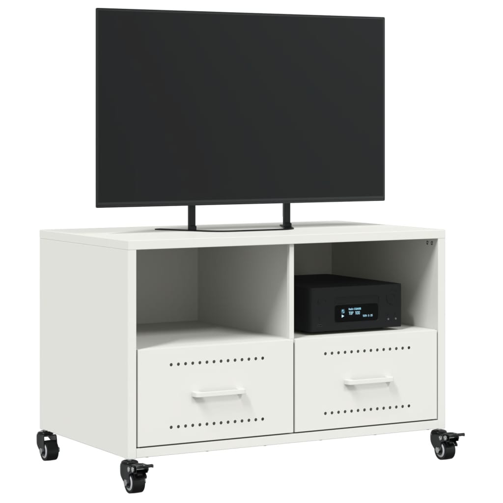 fehér acél TV-szekrény 68 x 39 x 43,5 cm