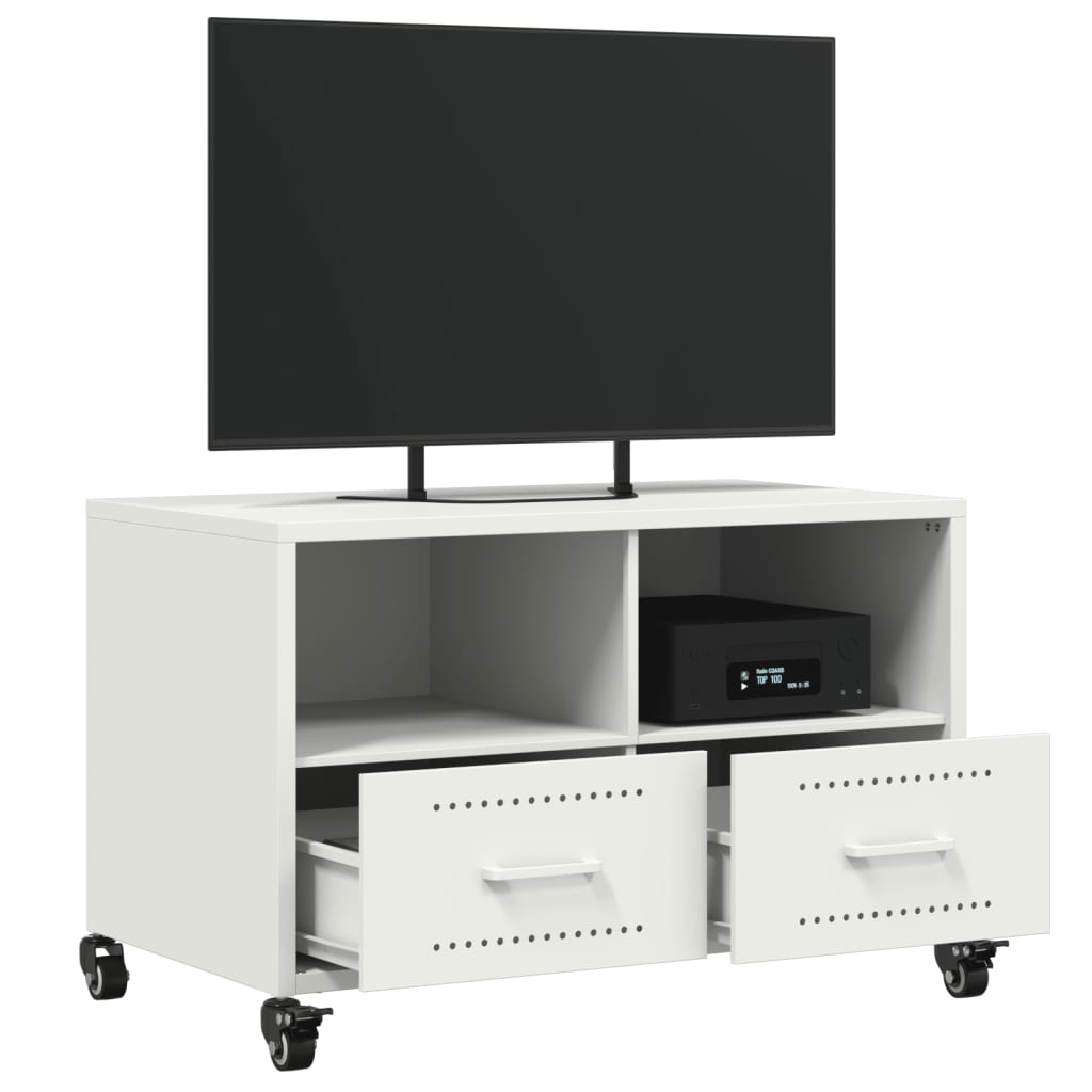 fehér acél TV-szekrény 68 x 39 x 43,5 cm