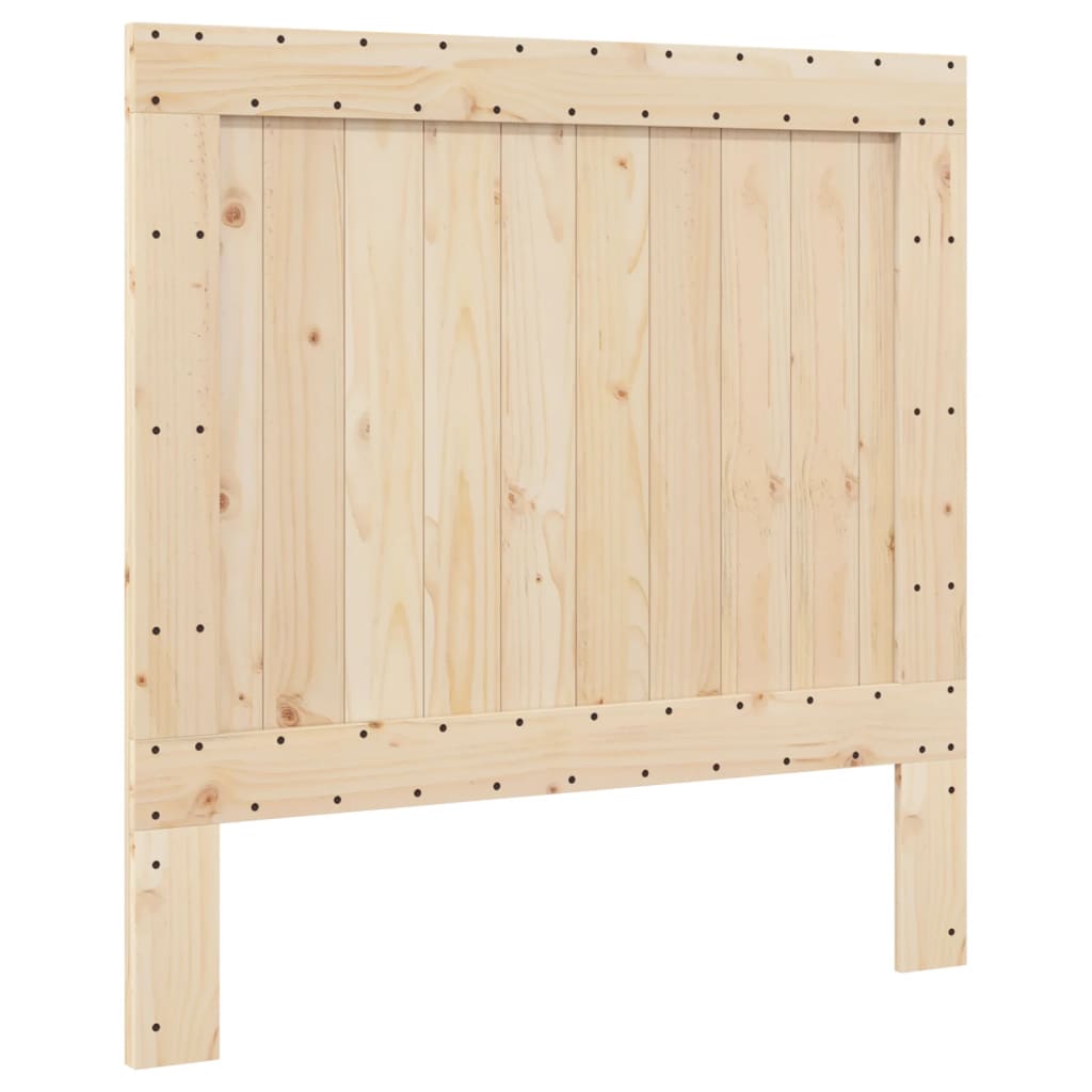 tömör fenyőfa ágykeret fejtámlával 100 x 200 cm