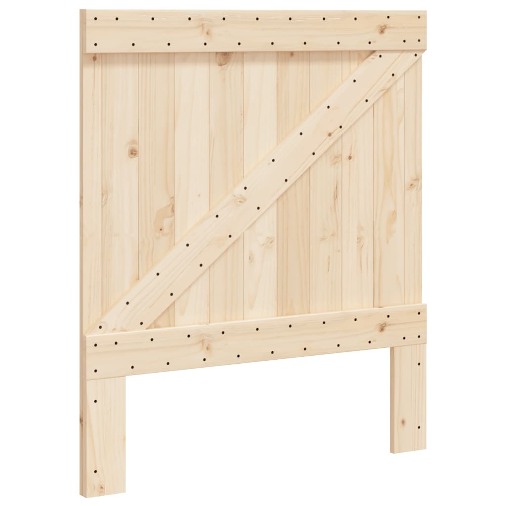 tömör fenyőfa ágykeret fejtámlával 90 x 200 cm