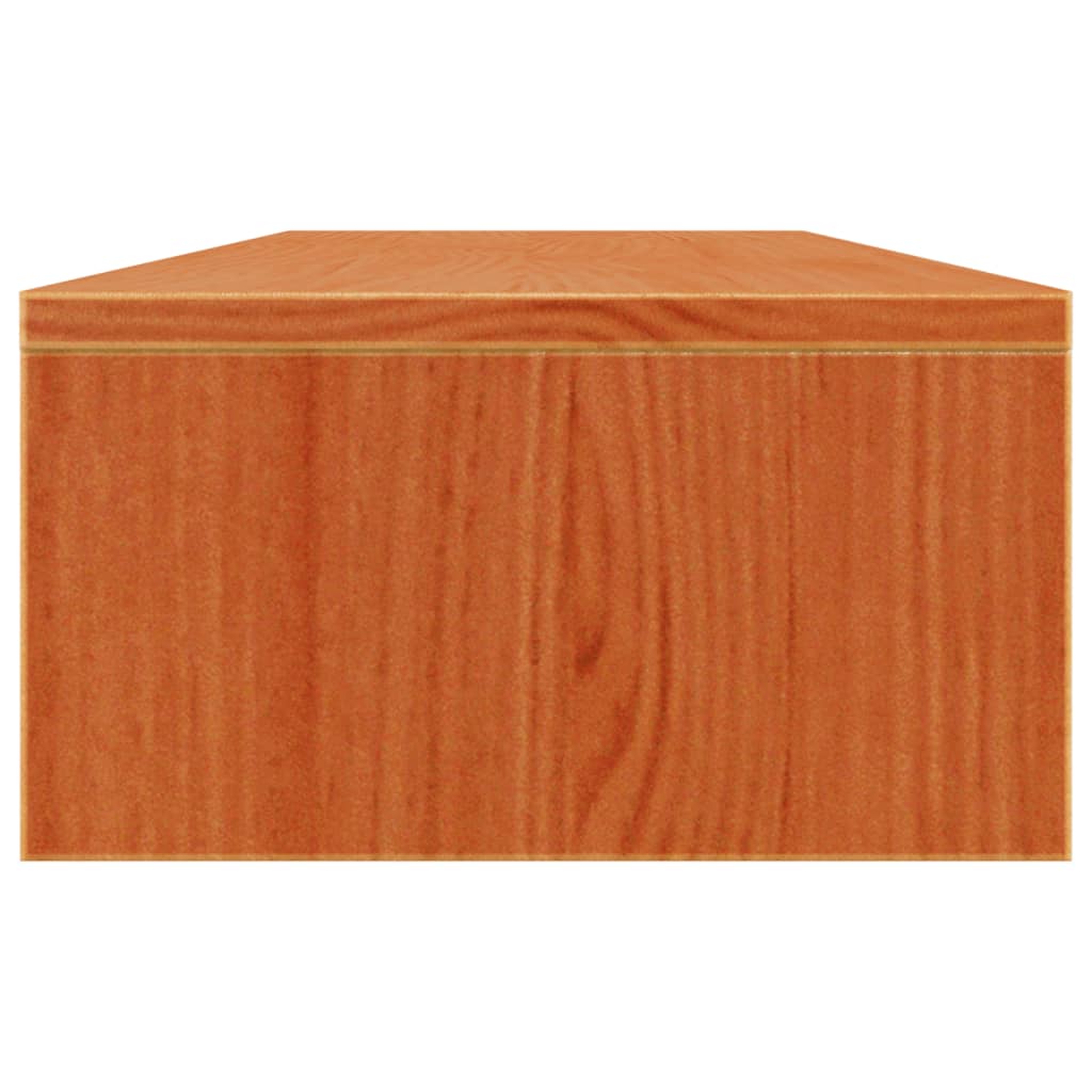 viaszbarna tömör fenyőfa monitorállvány 100 x 24 x 13 cm
