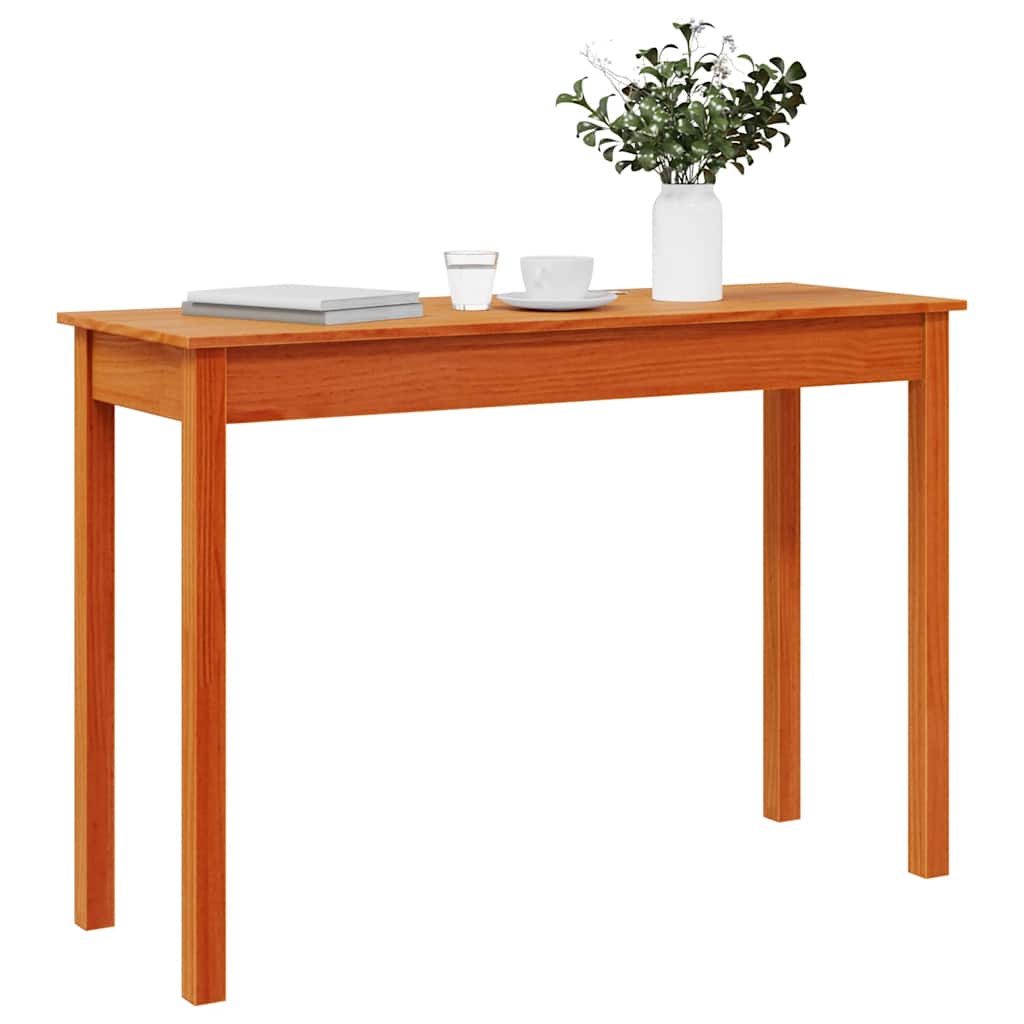 viaszbarna tömör fenyőfa tálalóasztal 110 x 40 x 75 cm
