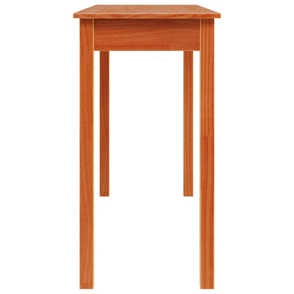 viaszbarna tömör fenyőfa tálalóasztal 110 x 40 x 75 cm