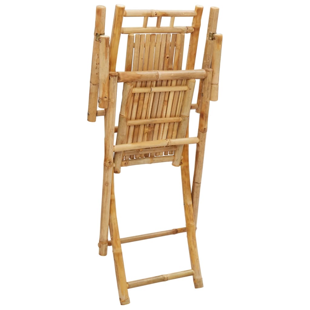 Összecsukható szék 2 db 53x66x99 cm bambusz
