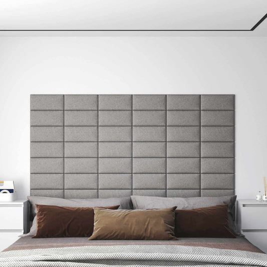 Fali Fejtámla 12 pcs Világosszürke 30 x 15 cm szövet