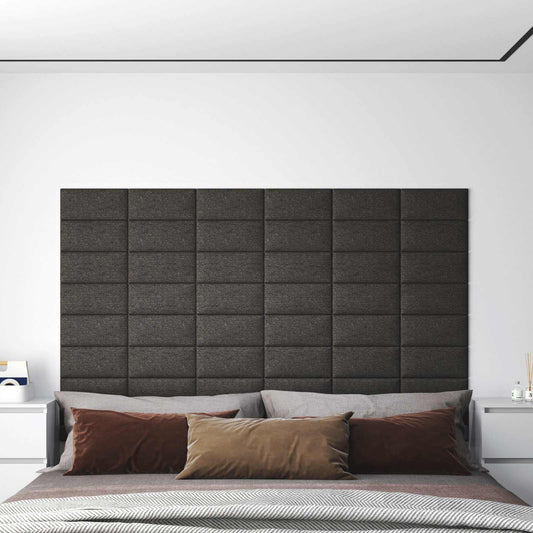 Fali Fejtámla 12 pcs Sötétszürke 30 x 15 cm szövet