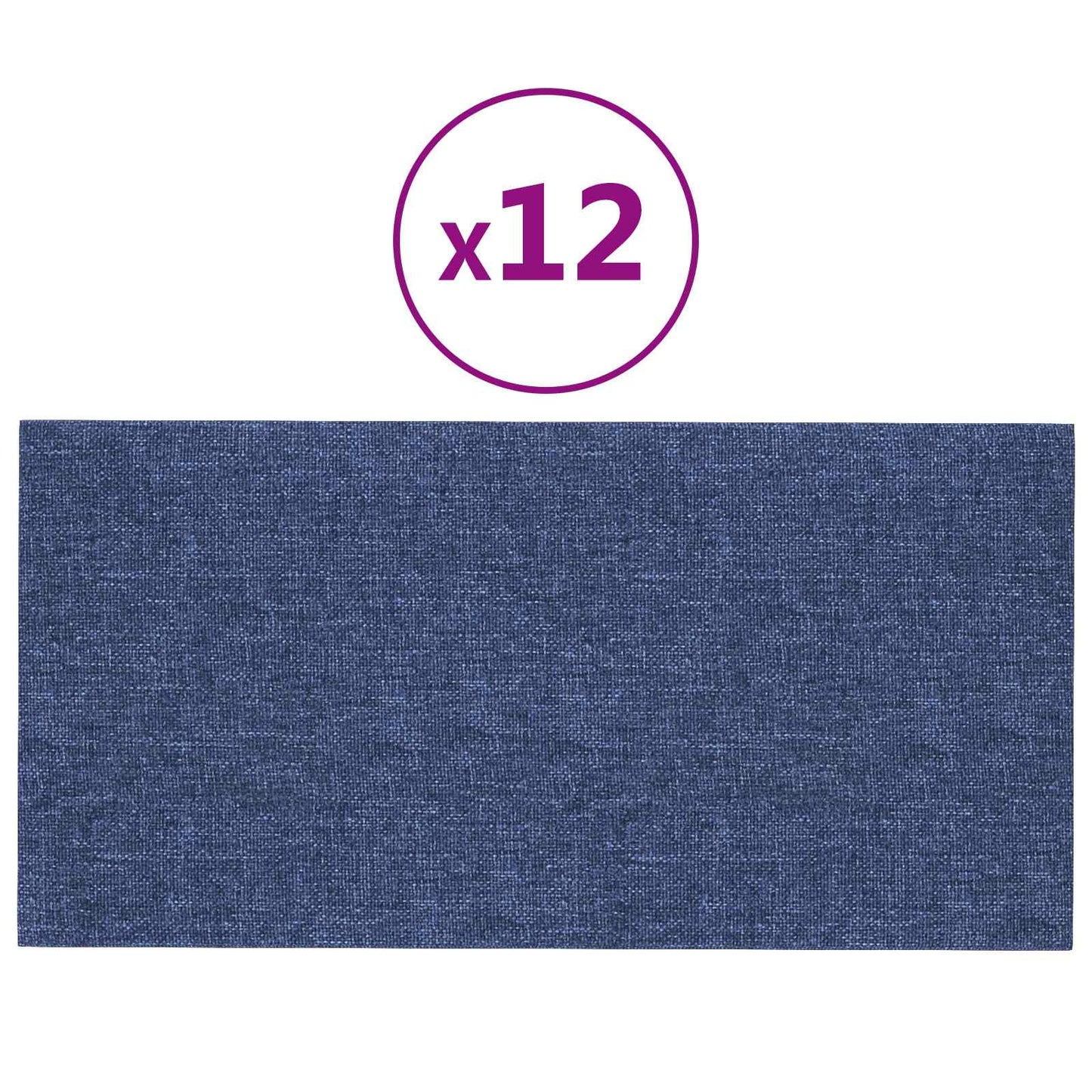 Fali Fejtámla 12 pcs 30 x 15 cm Kék szövet