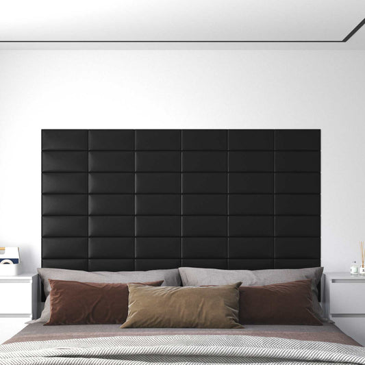 Fali Fejtámla 12 pcs Fekete 30 x 15 cm szövet