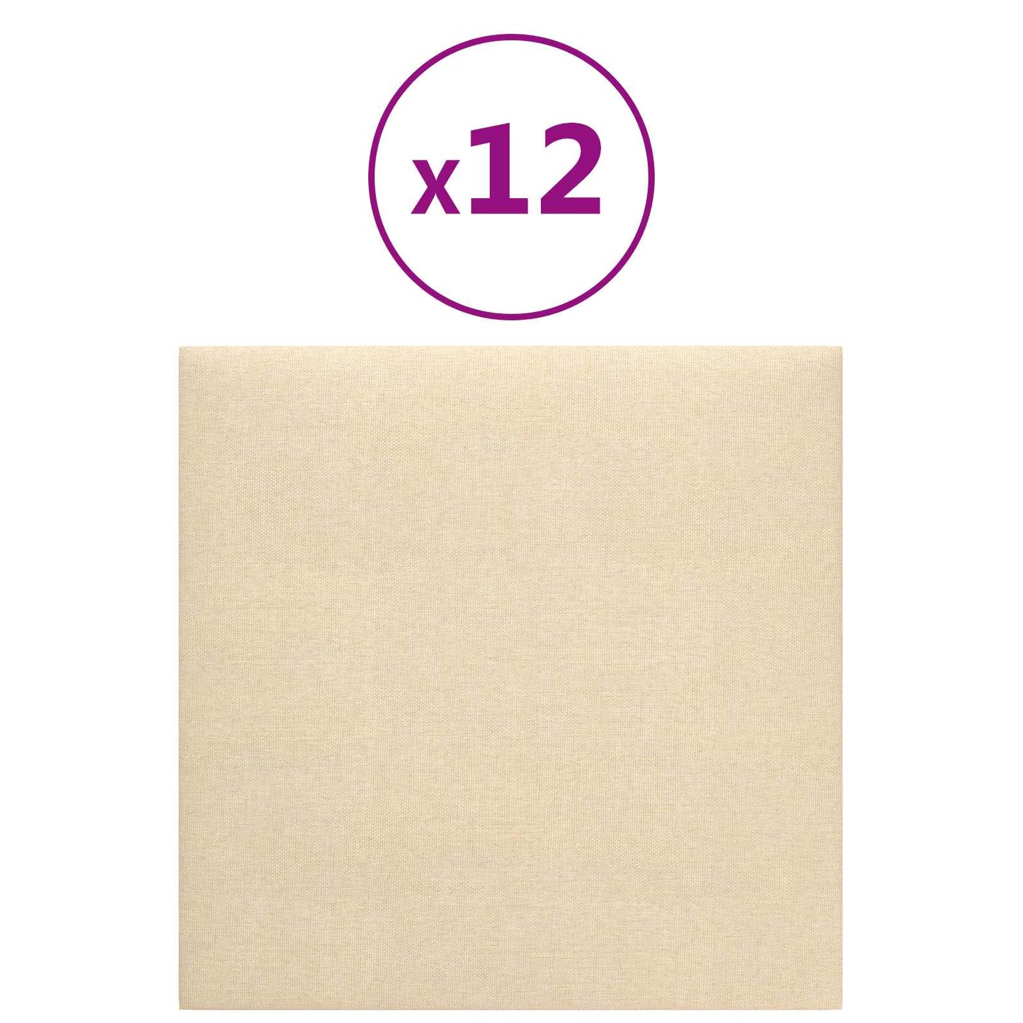 Fali Fejtámla 12 pcs 30 x 30 cm Krém szövet