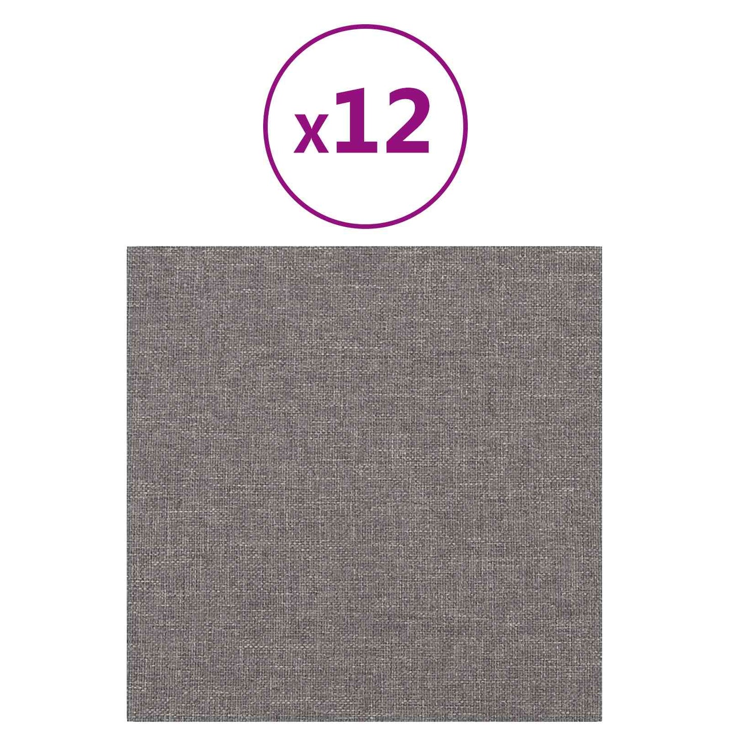 Fali Fejtámla 12 pcs 30 x 30 cm Világosszürke szövet