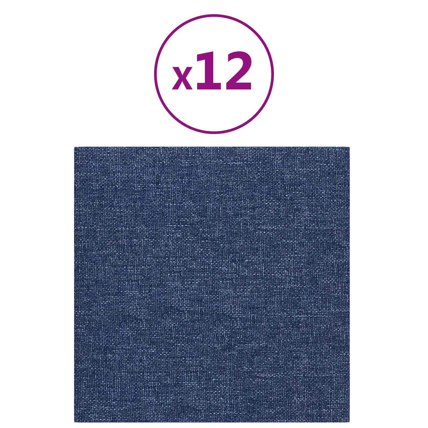 Fali Fejtámla 12 pcs 30 x 30 cm Kék szövet
