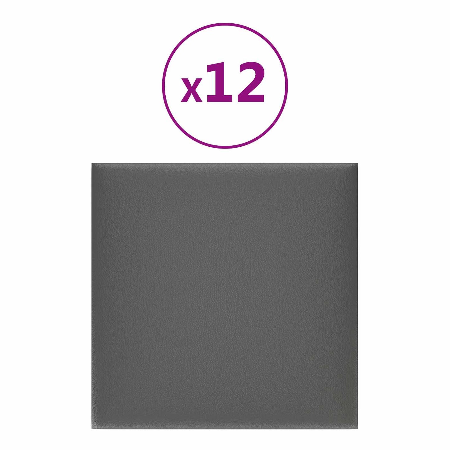Fali Fejtámla 12 pcs 30 x 30 cm Szürke szövet