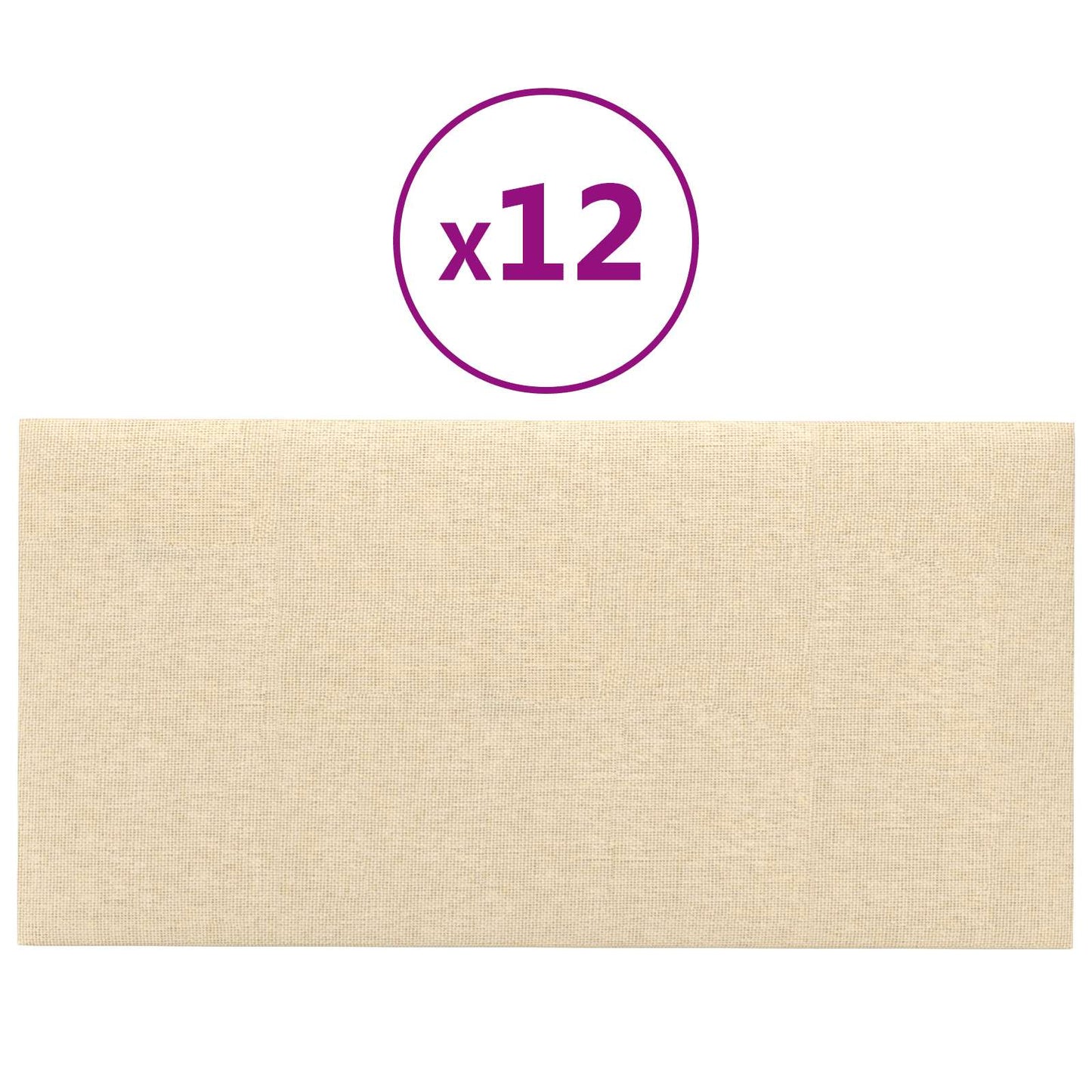 Fali Fejtámla 12 pcs 60 x 30 cm Krém szövet