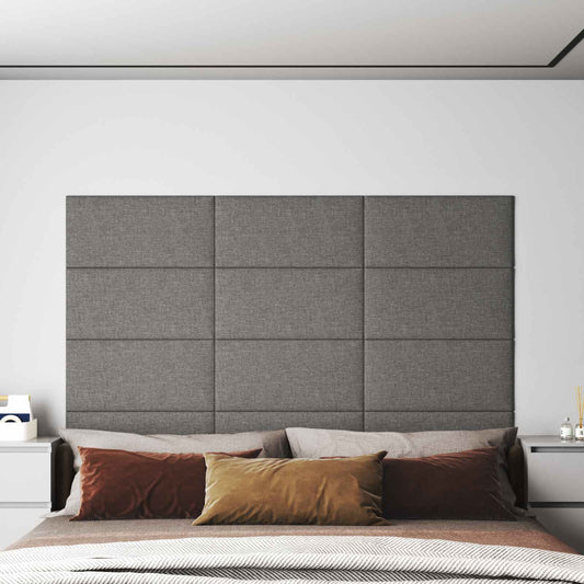Fali Fejtámla 12 pcs Világosszürke 60 x 30 cm szövet