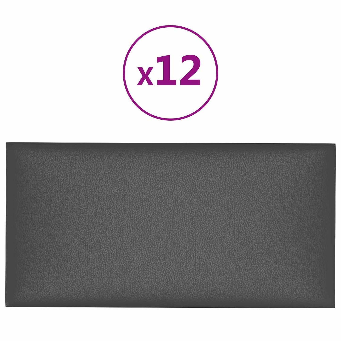 Fali Fejtámla 12 pcs 60 x 30 cm Szürke szövet