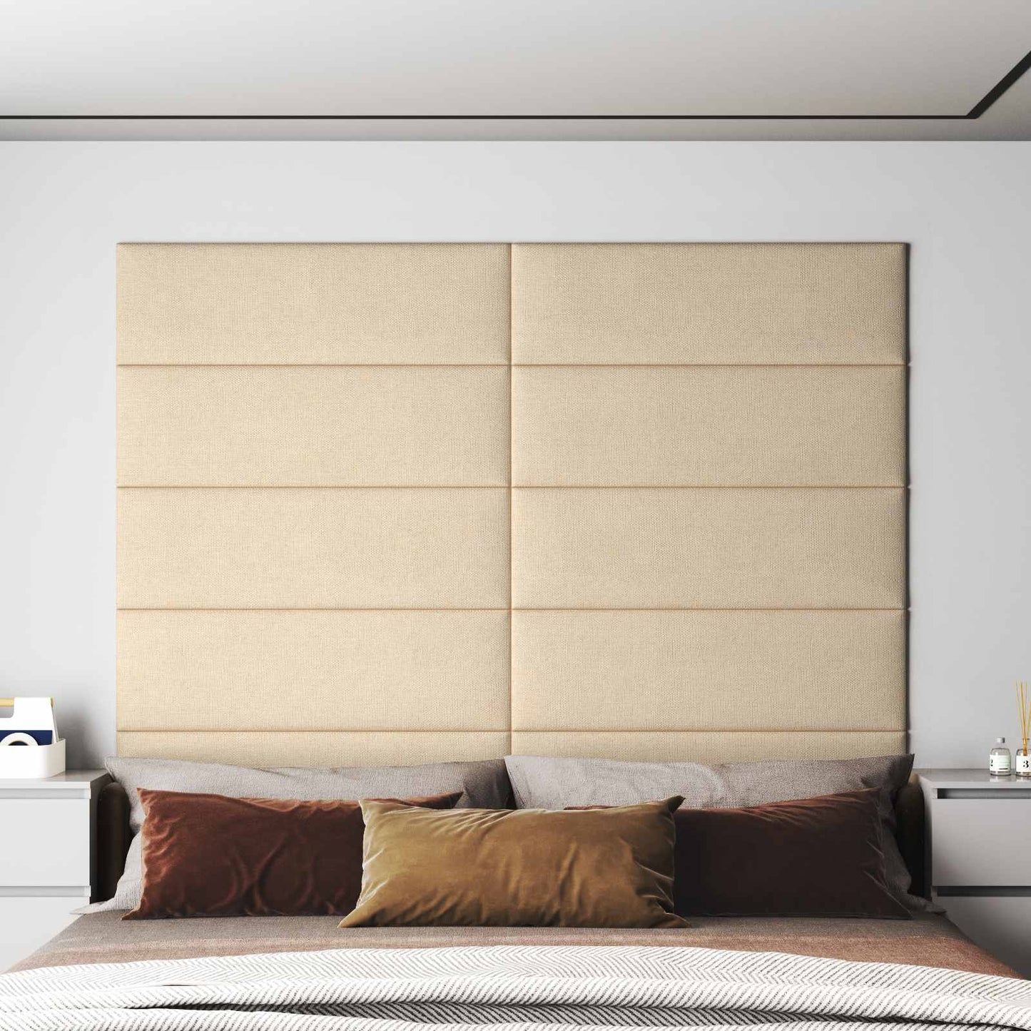 Fali Fejtámla 12 db 90 x 30 cm Krém szövet