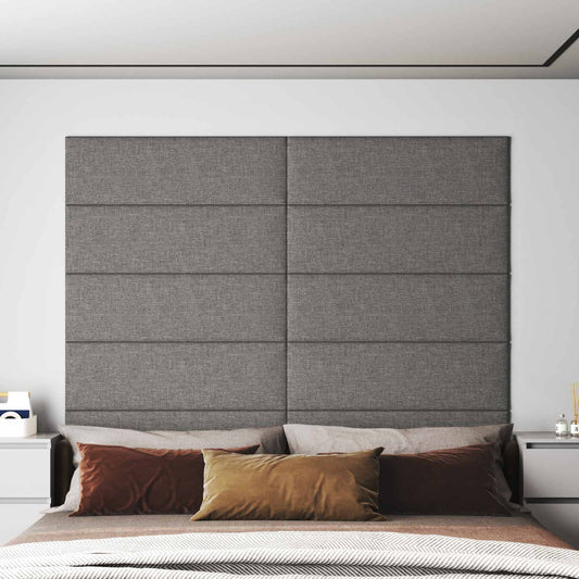 Fali Fejtámla 12 pcs Világosszürke 90 x 30 cm szövet