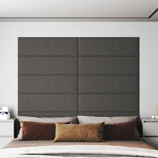 Fali Fejtámla 12 pcs Sötétszürke 90 x 30 cm szövet