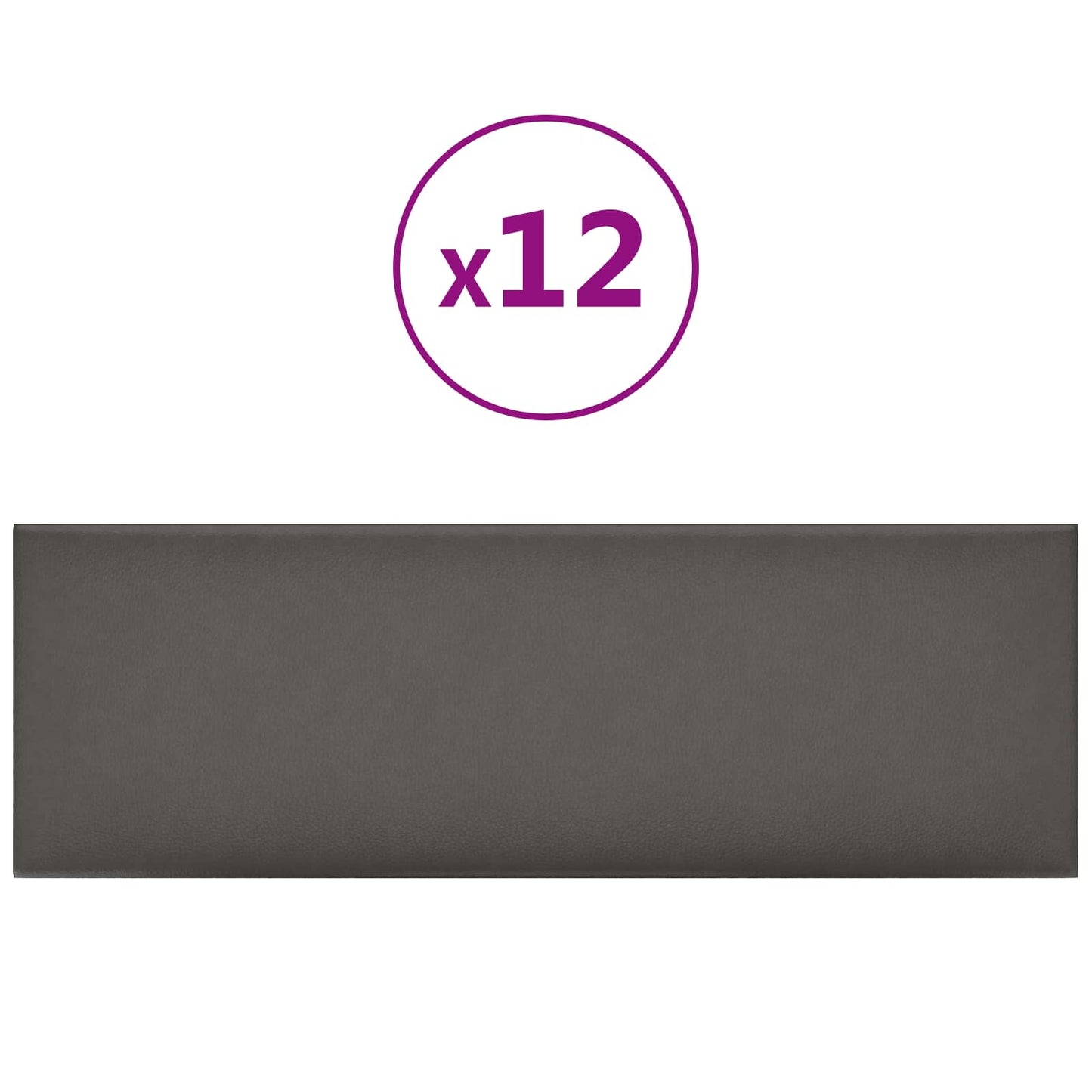 Fali Fejtámla 12 pcs Szürke 90 x 30 cm szövet