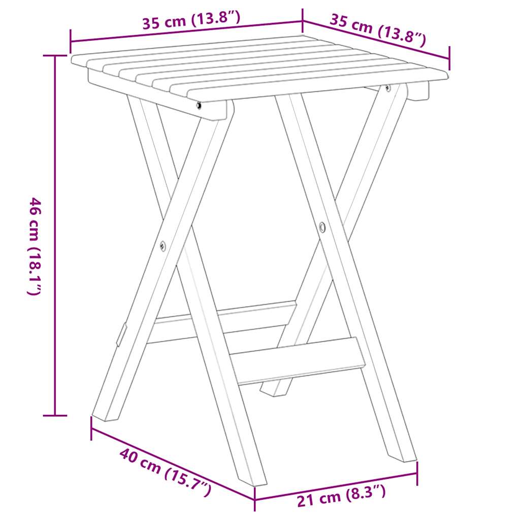 szürke tömör nyárfa összecsukható kisasztal
