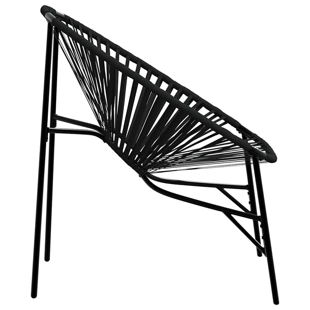 fekete polyrattan kerti tojás szék