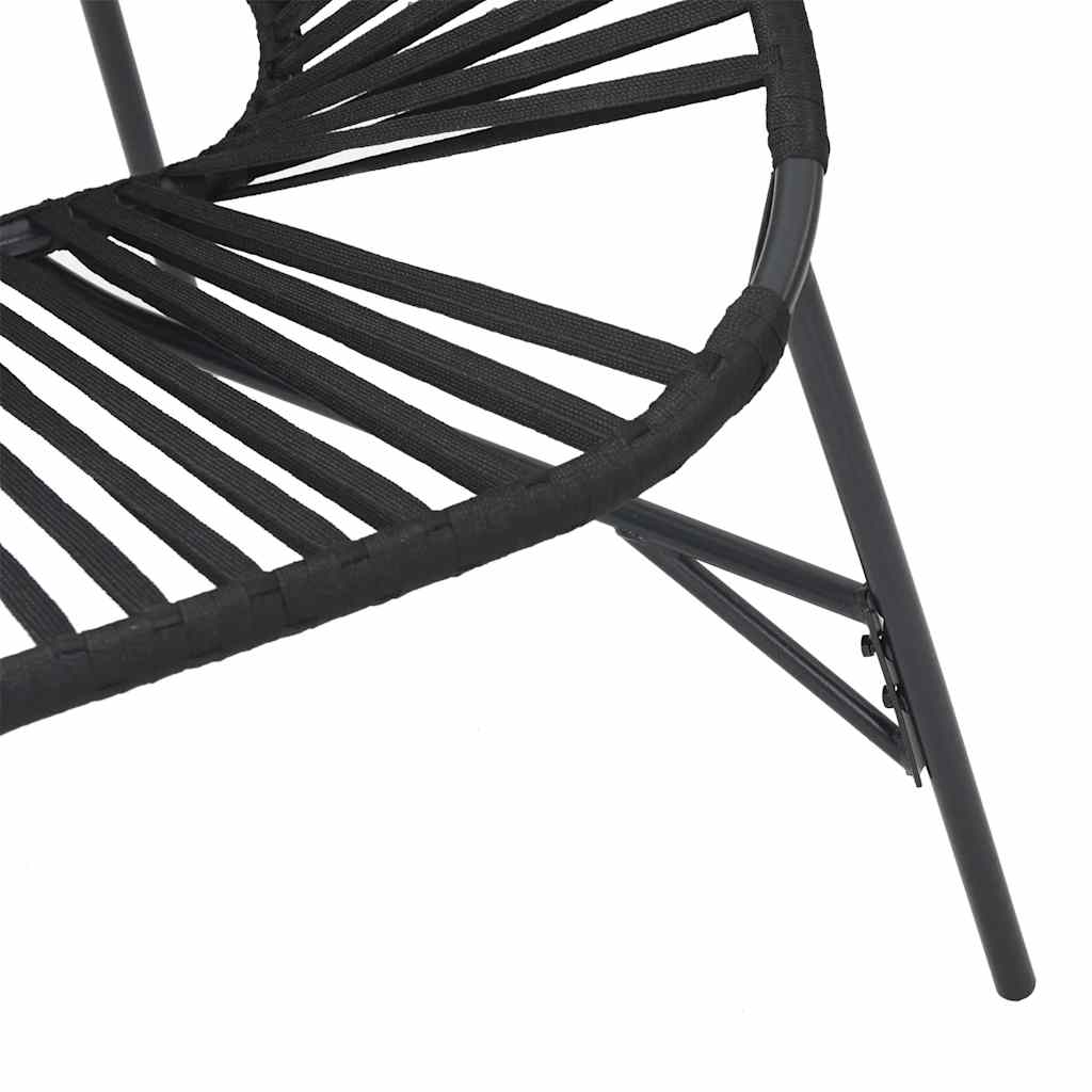 fekete polyrattan kerti tojás szék