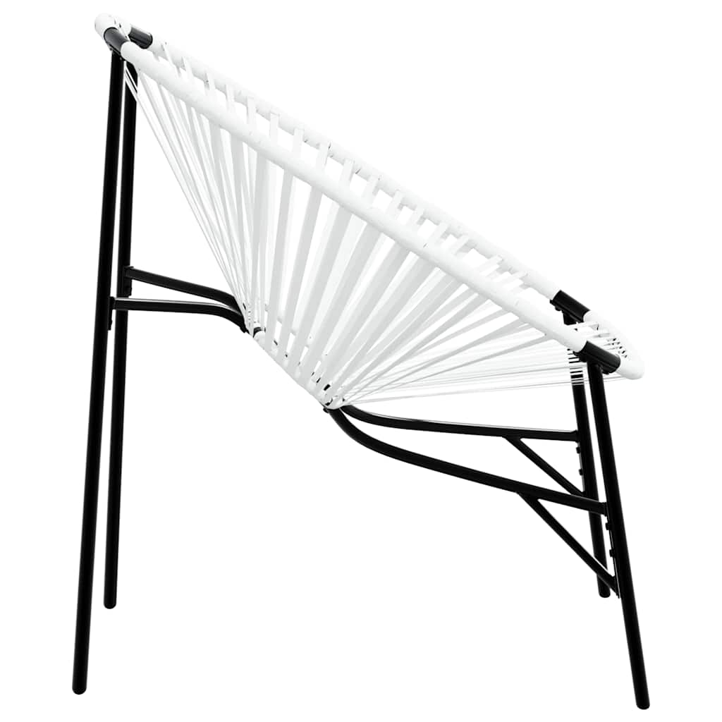 fekete fehér polyrattan kerti tojás szék