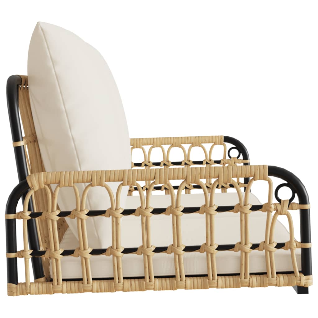 polirattan és acél hintapad párnákkal 105 x 58 x 38 cm