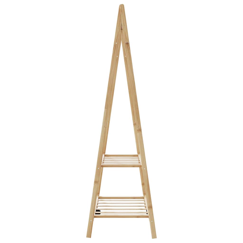 bambusz ruhaállvány polcokkal 96 x 45,5 x 150,5 cm
