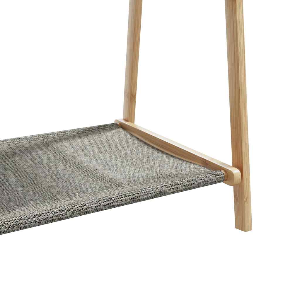 bambusz ruhaállvány polcokkal 96 x 45,5 x 150,5 cm