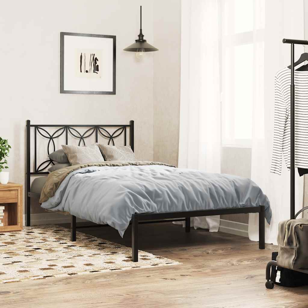 fekete fém csere fejtámla 107 cm