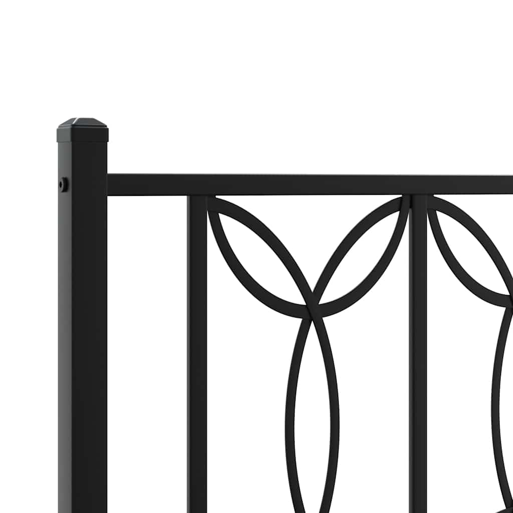 fekete fém csere fejtámla 200 cm
