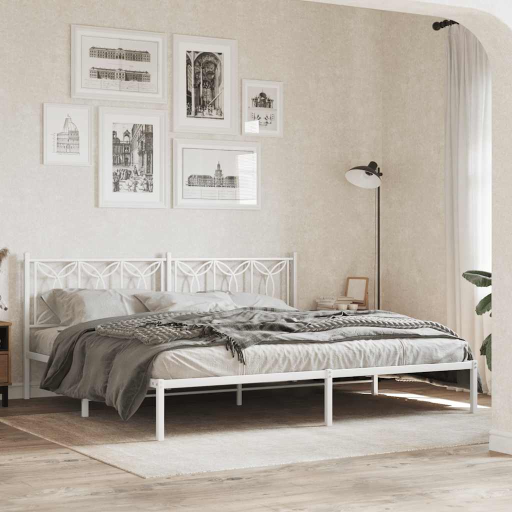 fehér fém csere fejtámla 200 cm