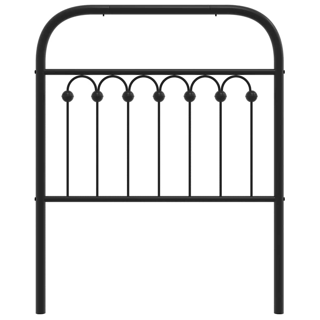 fekete fém csere fejtámla 75 cm