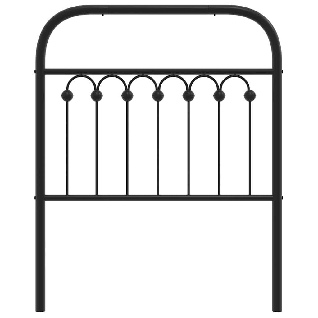 fekete fém csere fejtámla 80 cm
