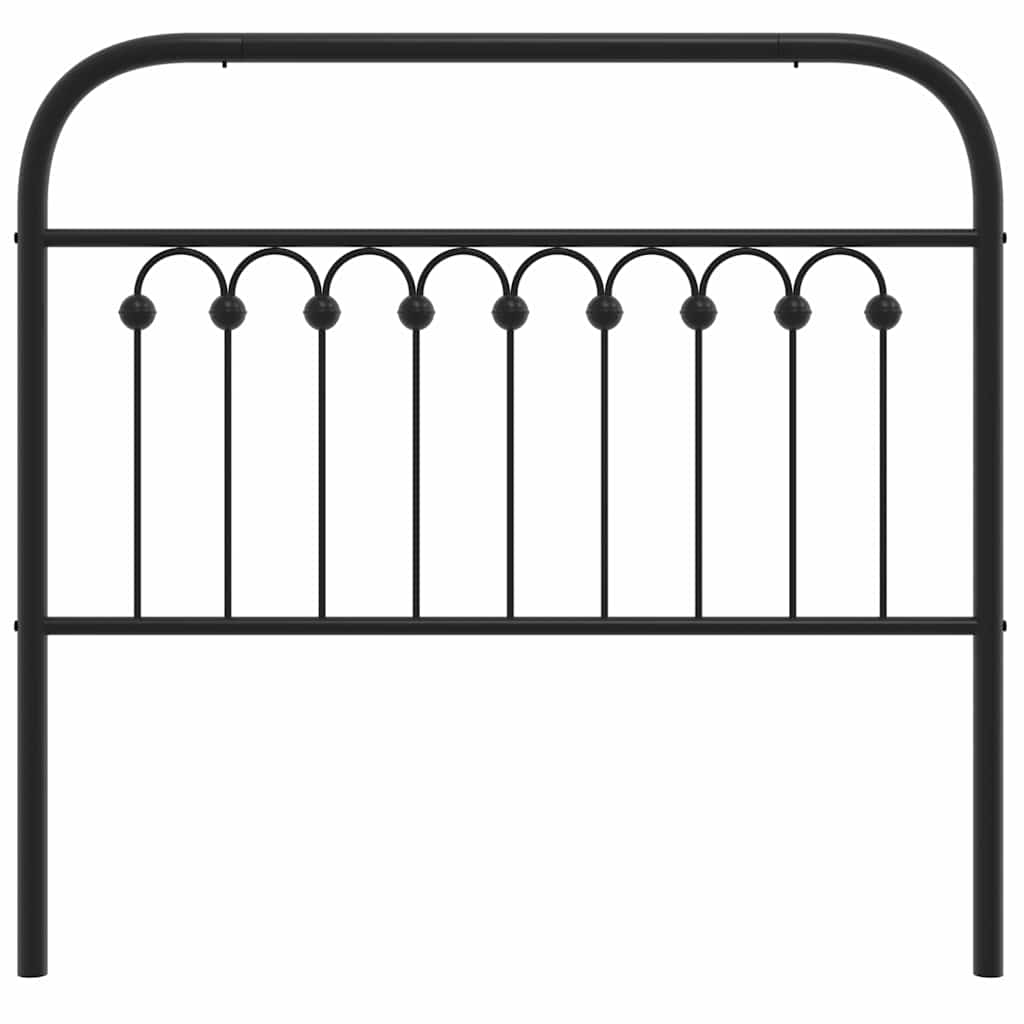 fekete fém csere fejtámla 100 cm