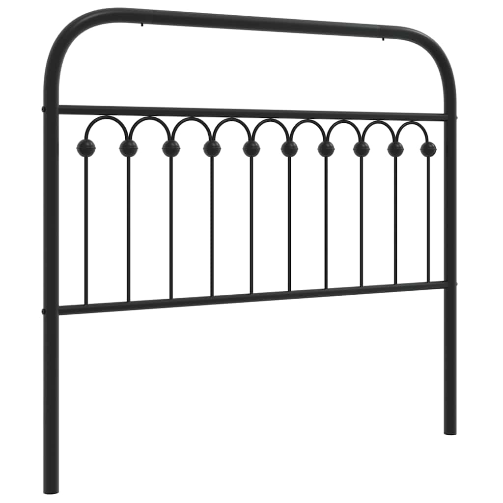 fekete fém csere fejtámla 107 cm