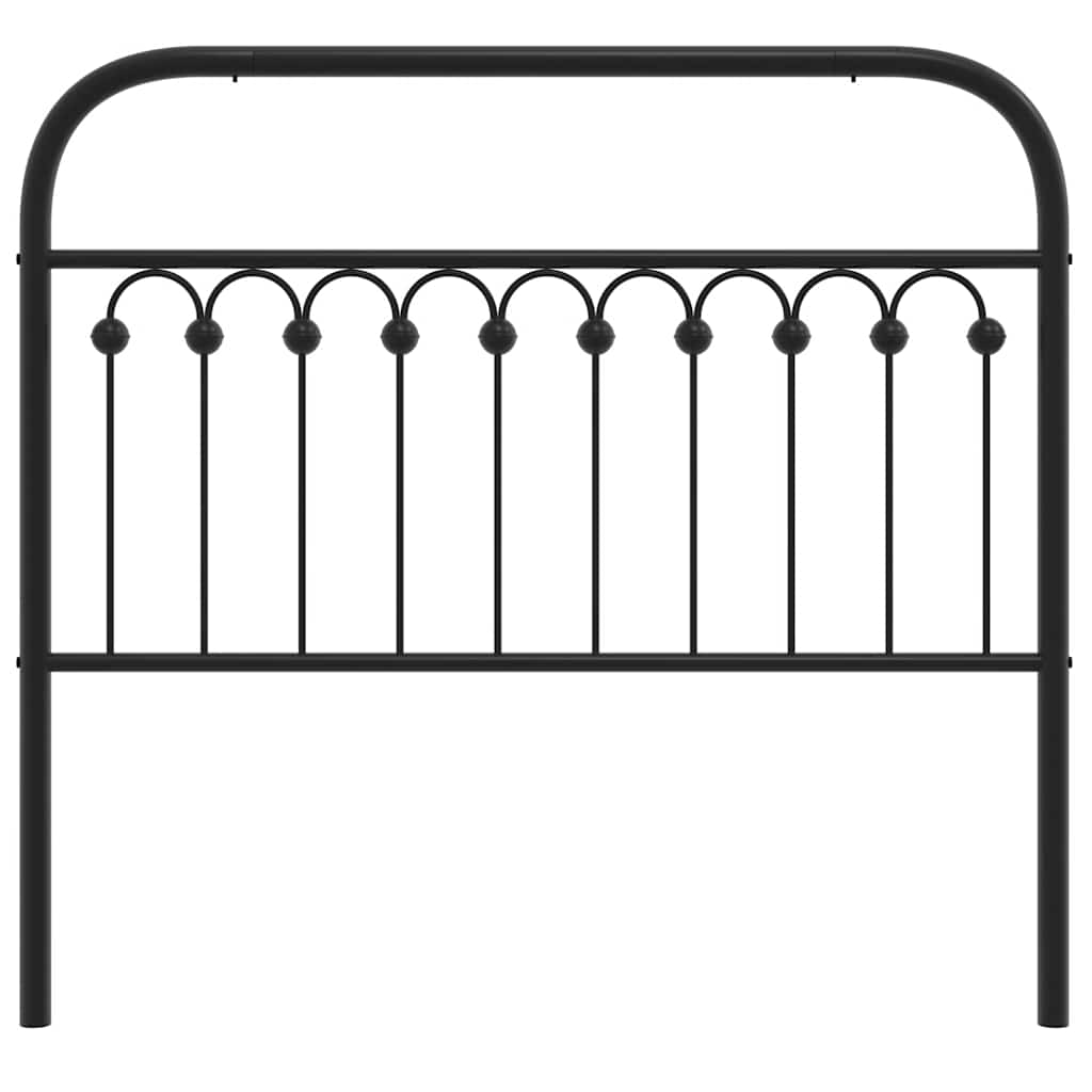 fekete fém csere fejtámla 107 cm