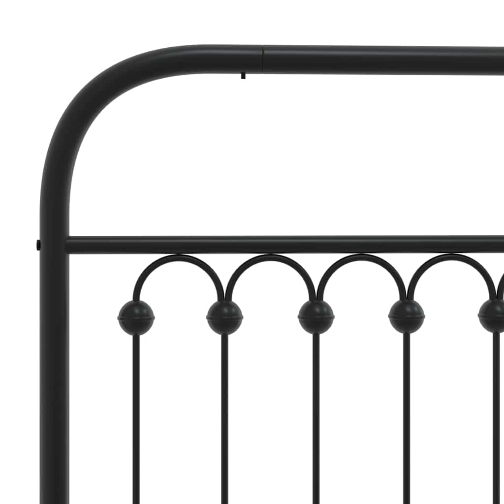 fekete fém csere fejtámla 107 cm