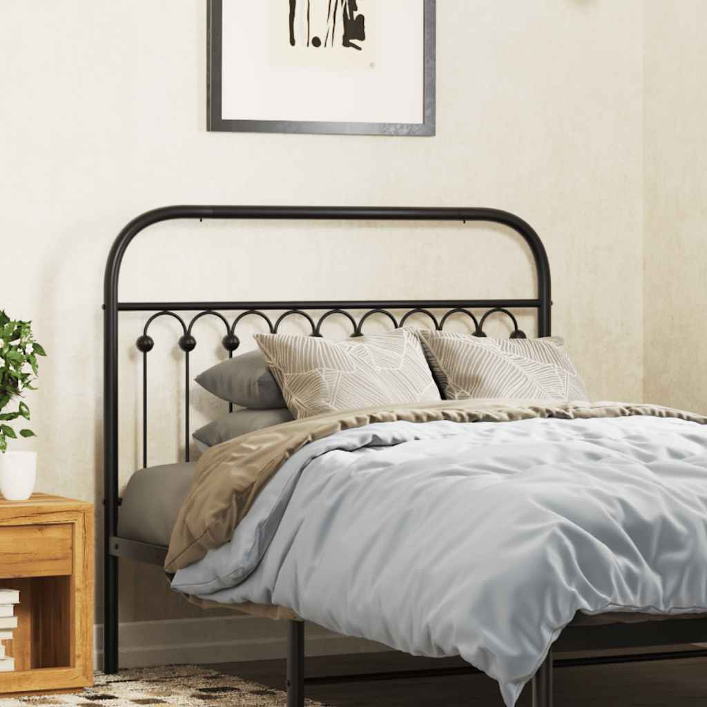 fekete fém csere fejtámla 107 cm