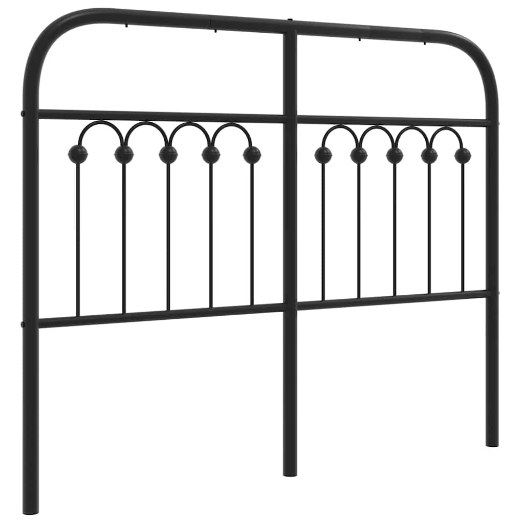 fekete fém csere fejtámla 120 cm