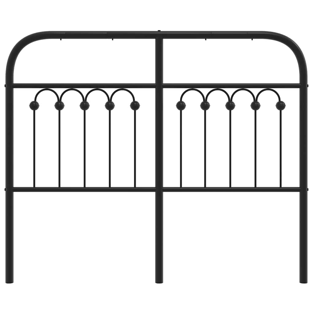 fekete fém csere fejtámla 120 cm