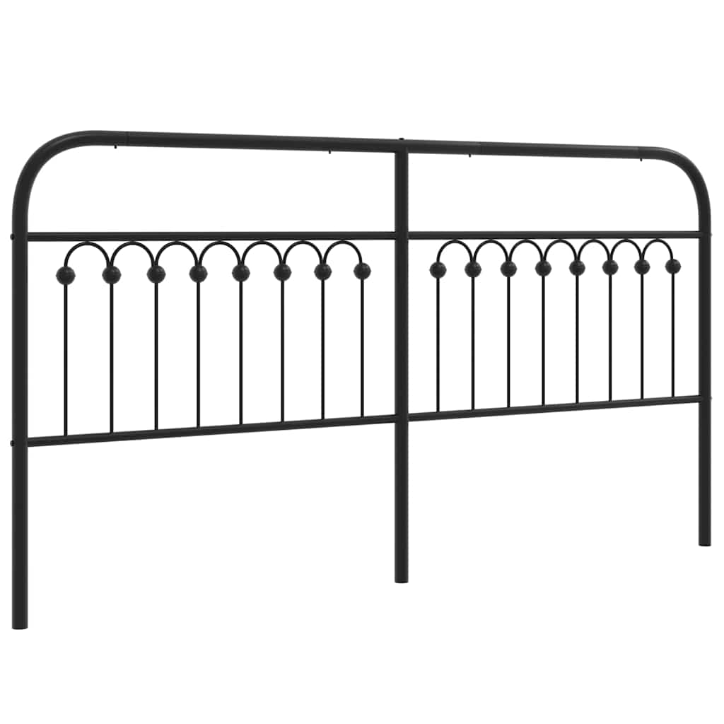 fekete fém csere fejtámla 180 cm