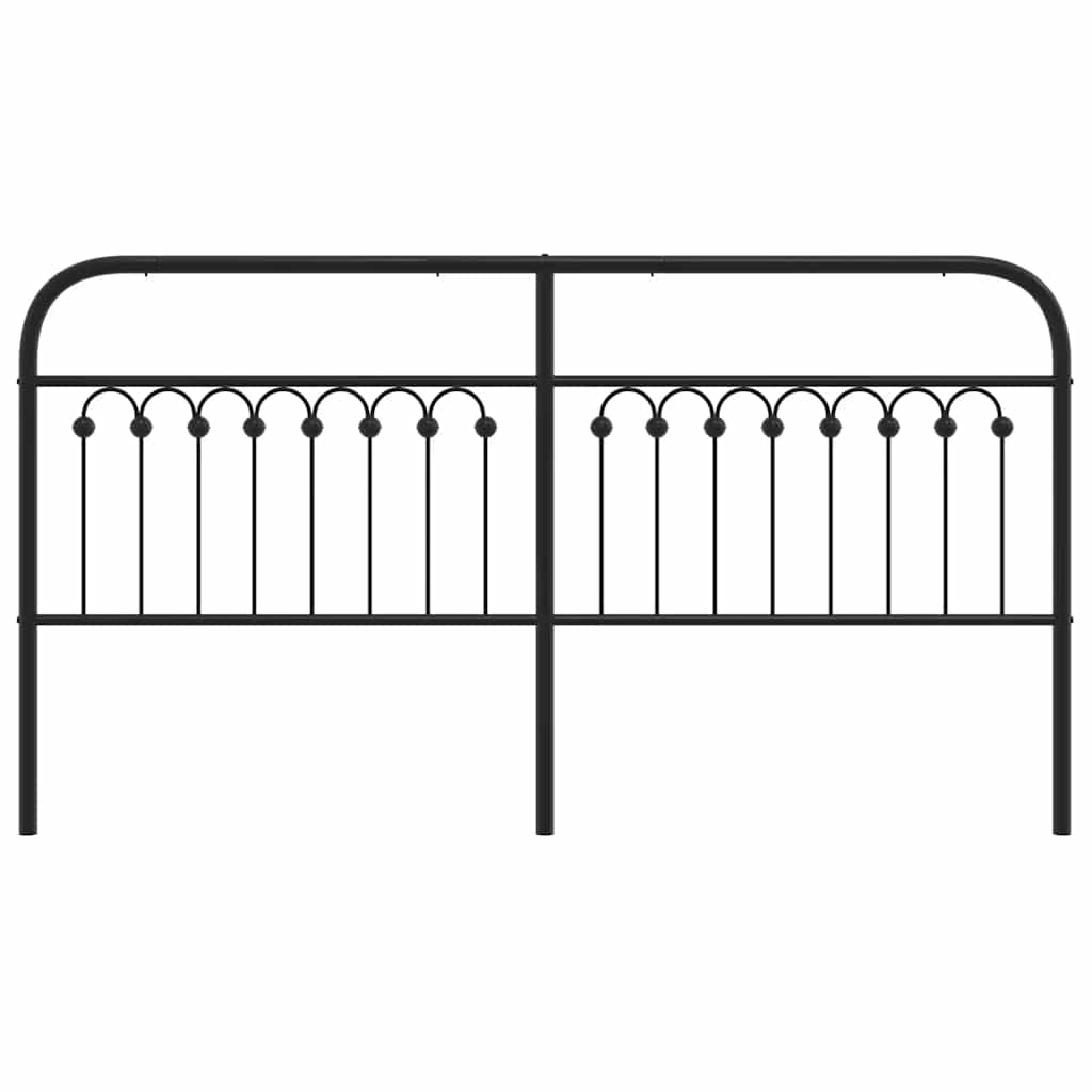 fekete fém csere fejtámla 180 cm