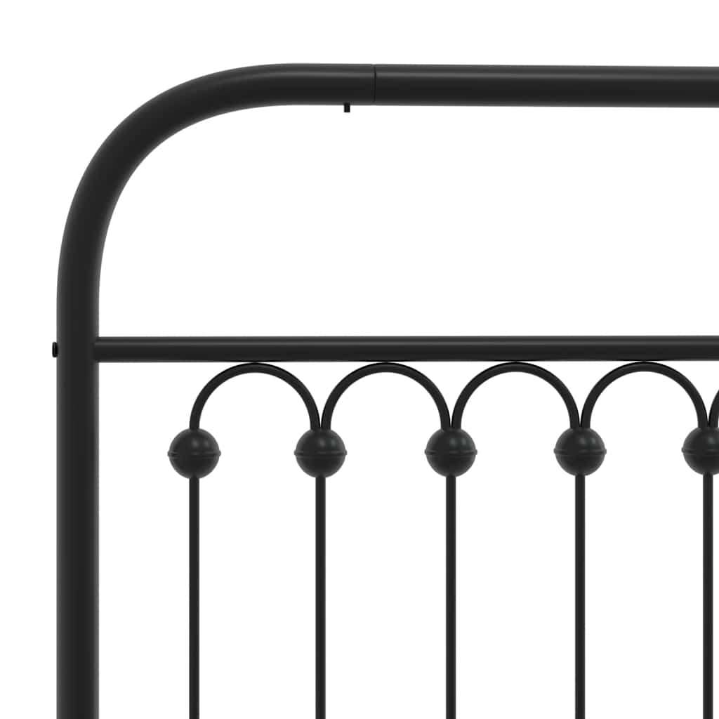 fekete fém csere fejtámla 193 cm