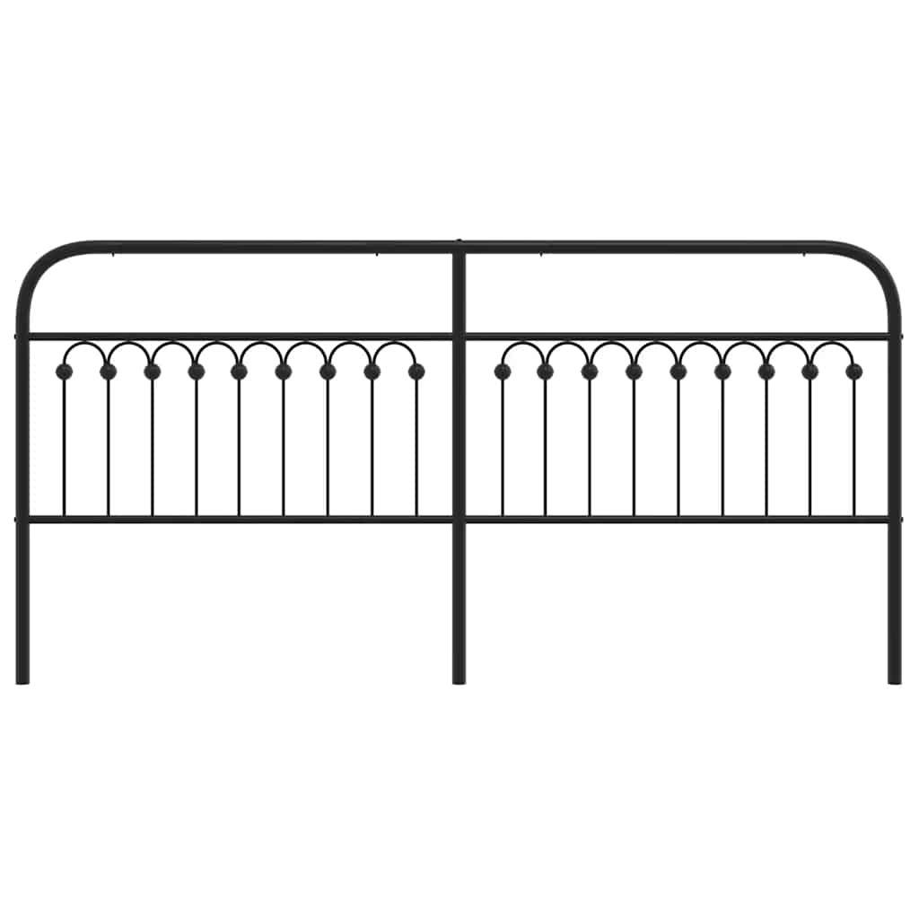 fekete fém csere fejtámla 200 cm