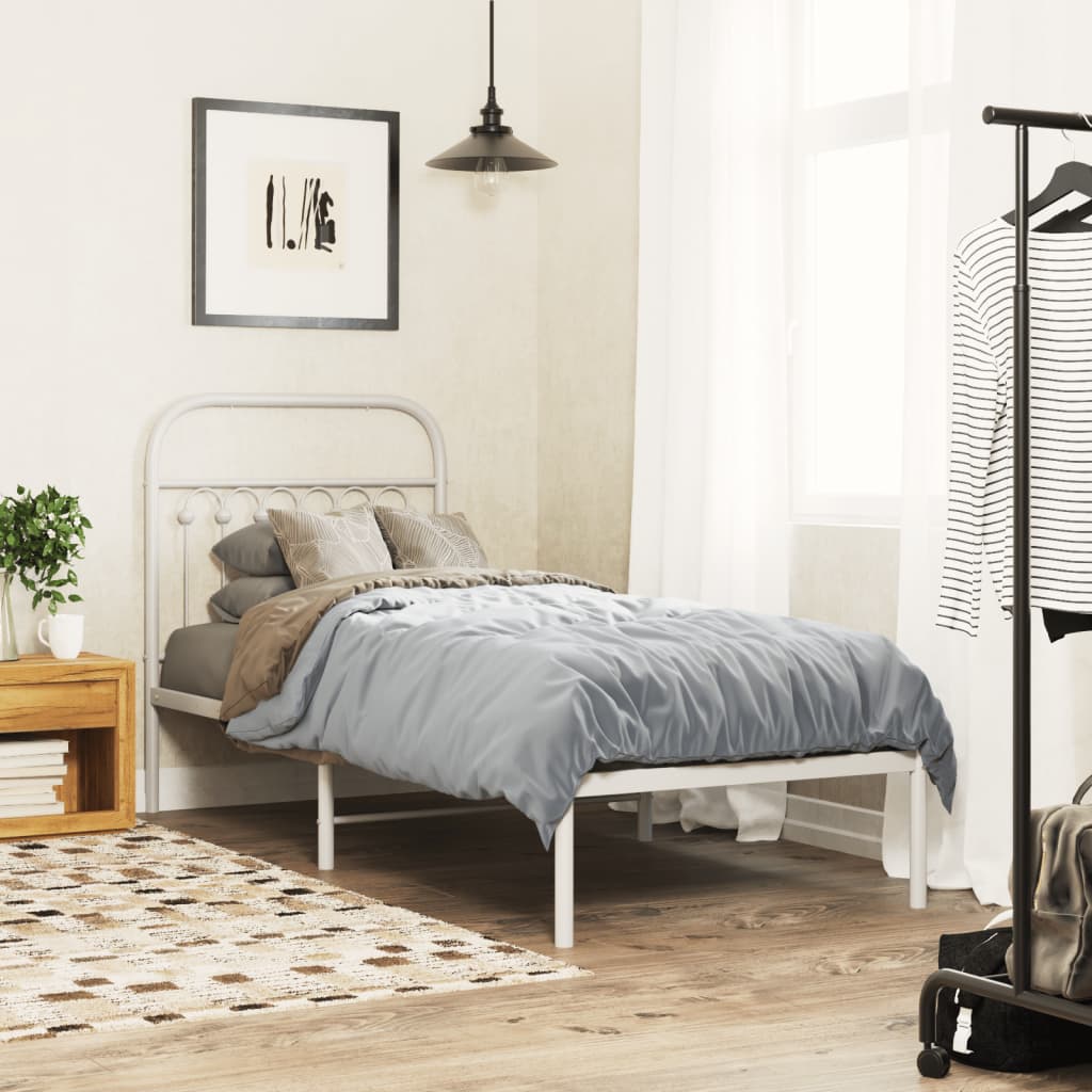 fehér fém csere fejtámla 75 cm
