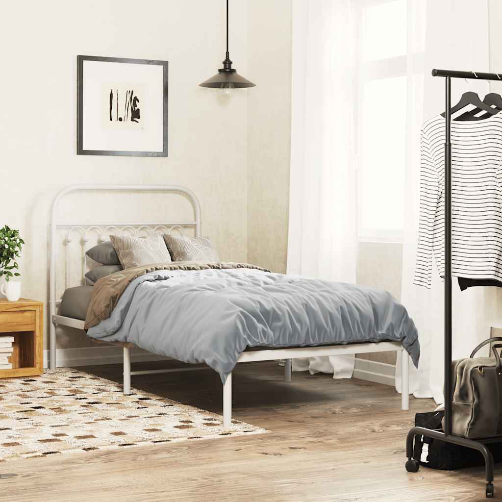 fehér fém csere fejtámla 90 cm